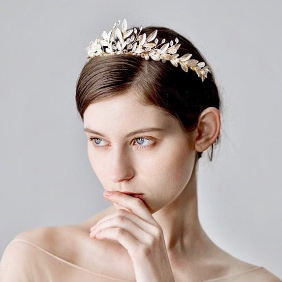 Wedding Hair Accessories - Bohemian Gold Bridal Tiara