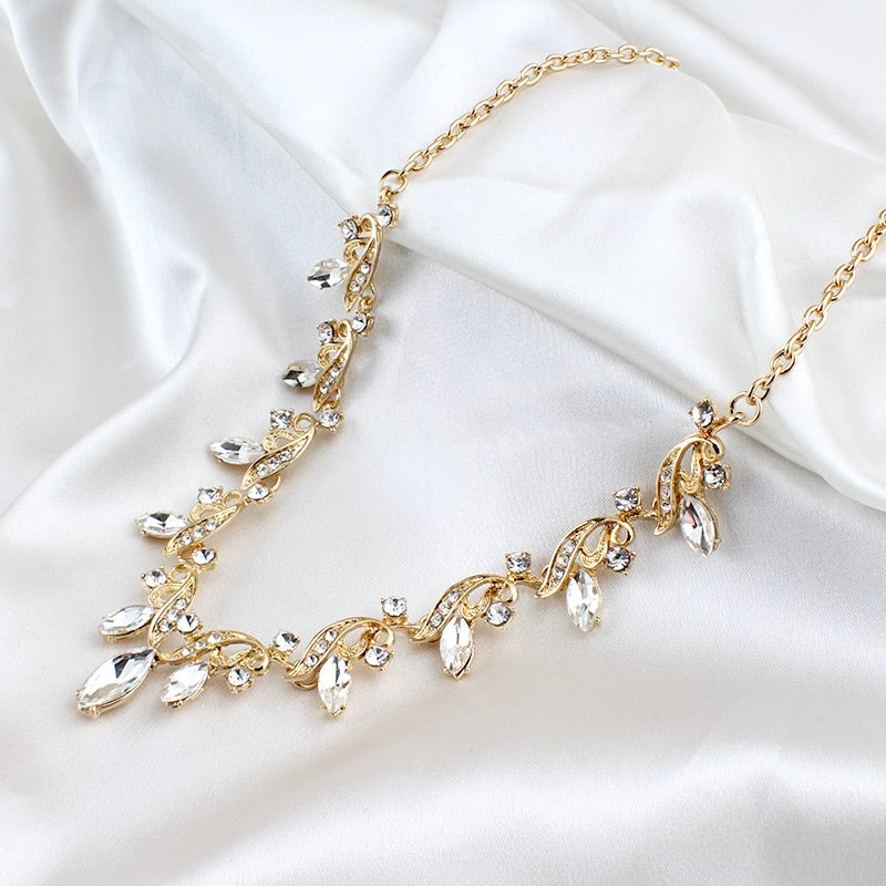 Wedding Jewelry and Accessories - Rhinestone Bridal Jewelry Set - Available in Gold and Silver