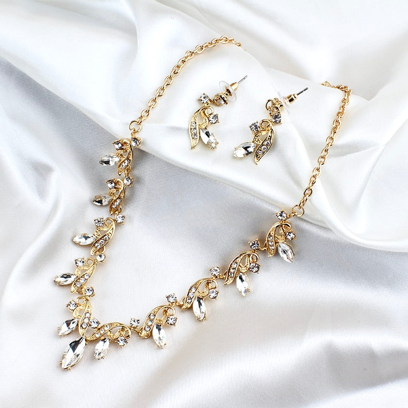 Wedding Jewelry and Accessories - Rhinestone Bridal Jewelry Set - Available in Gold and Silver