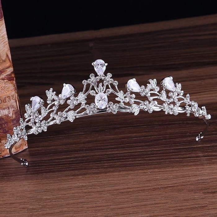 "Annelise" - Silver Cubic Zirconia Bridal Tiara
