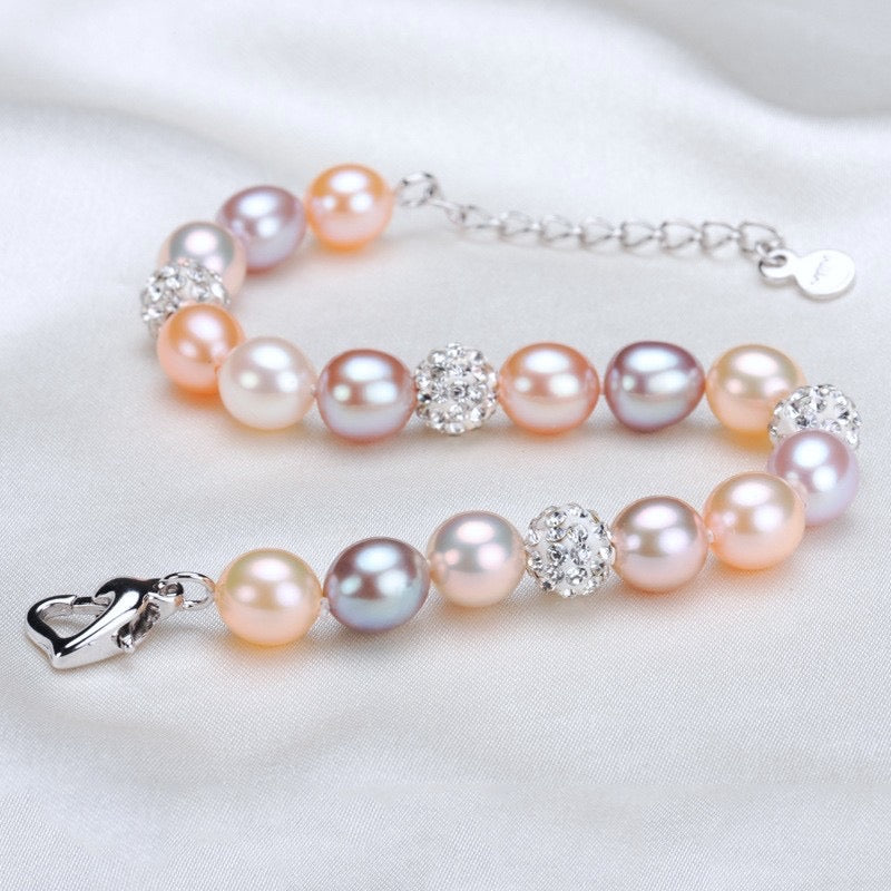 Pearl Wedding Jewelry - Sterling Silver and Natural Pearl 3-Piece Bridal Jewelry Set - More Colors