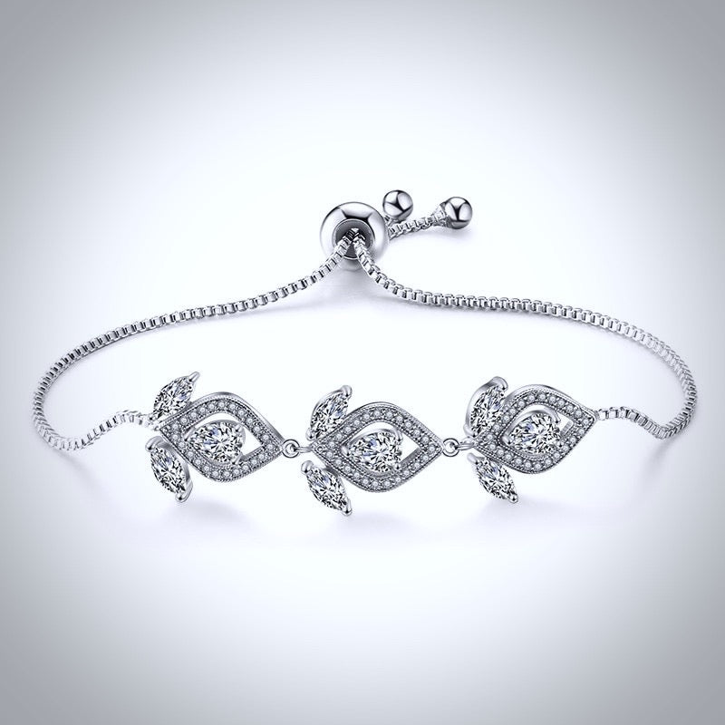 Wedding Jewelry - Silver Cubic Zirconia Bridal Jewelry Set