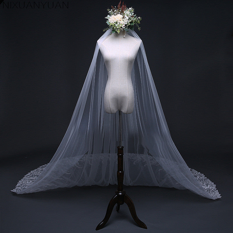 "Joanna" - Lace Edge Cathedral Bridal Veil