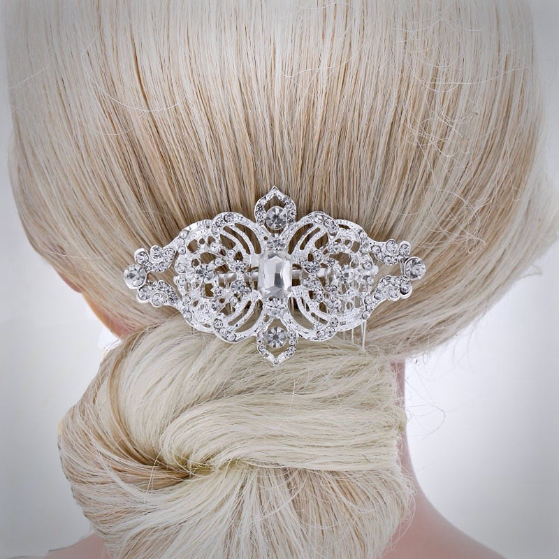 "Tanya" - Vintage Crystal Bridal Hair Comb