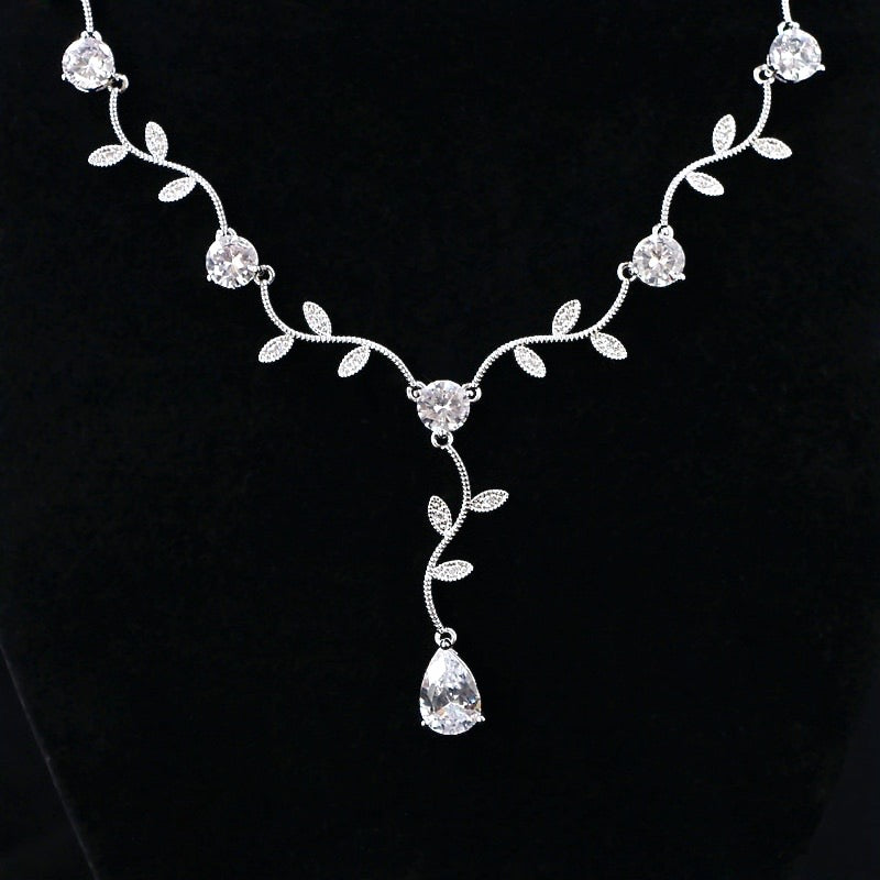 Wedding Jewelry - Cubic Zirconia Bridal Jewelry Set - Available in Silver, Rose Gold and Yellow Gold
