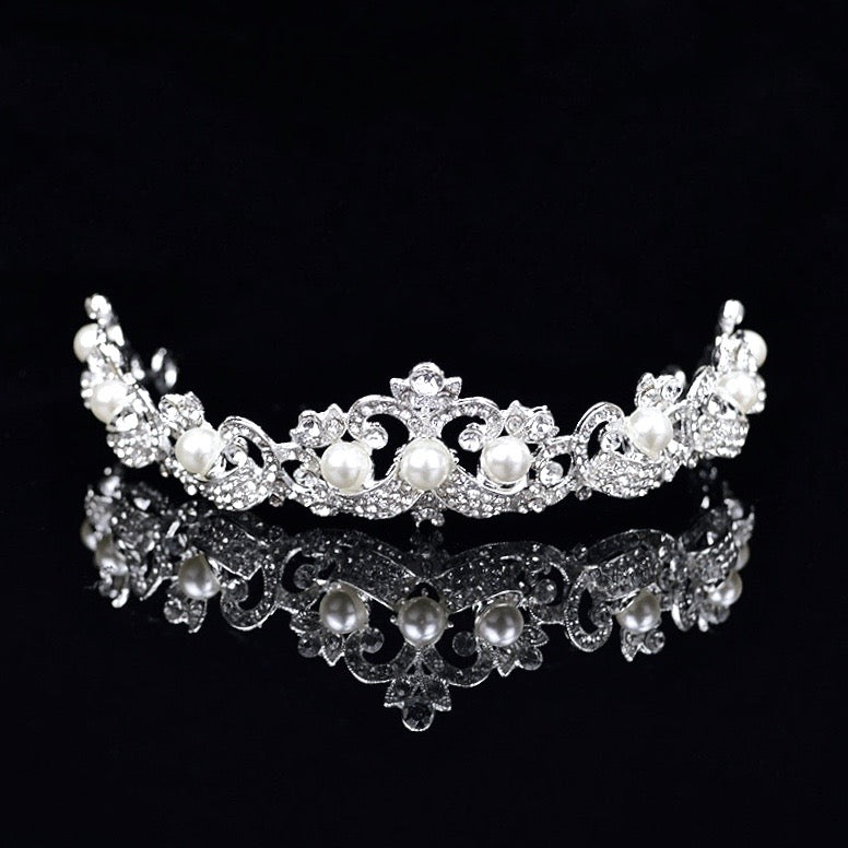 "Jolene" - Wedding Pearl and Rhinestone Tiara