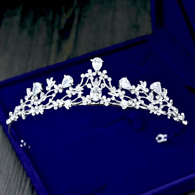 "Annelise" - Silver Cubic Zirconia Bridal Tiara