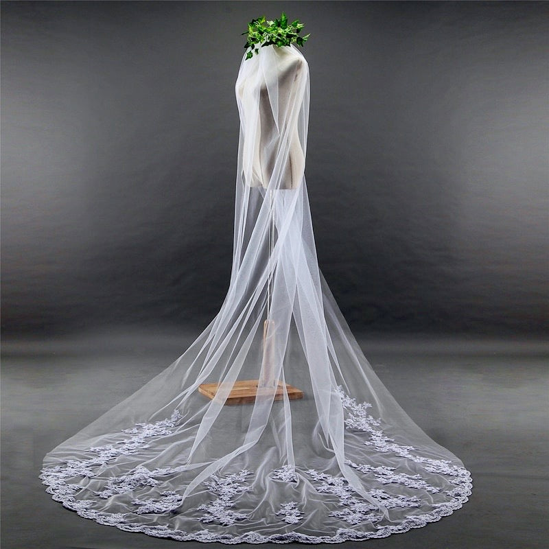 Wedding Veils - Lace Edge Cathedral Bridal Veil