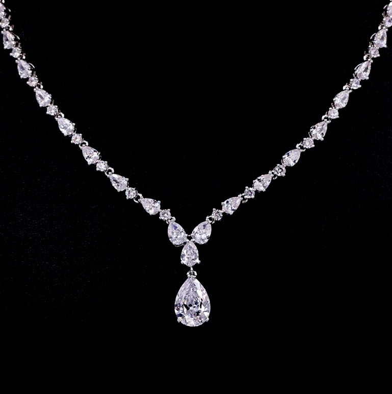 Wedding Jewelry - CZ Bridal Jewelry Set - Available in Silver, Rose Gold and Yellow Gold