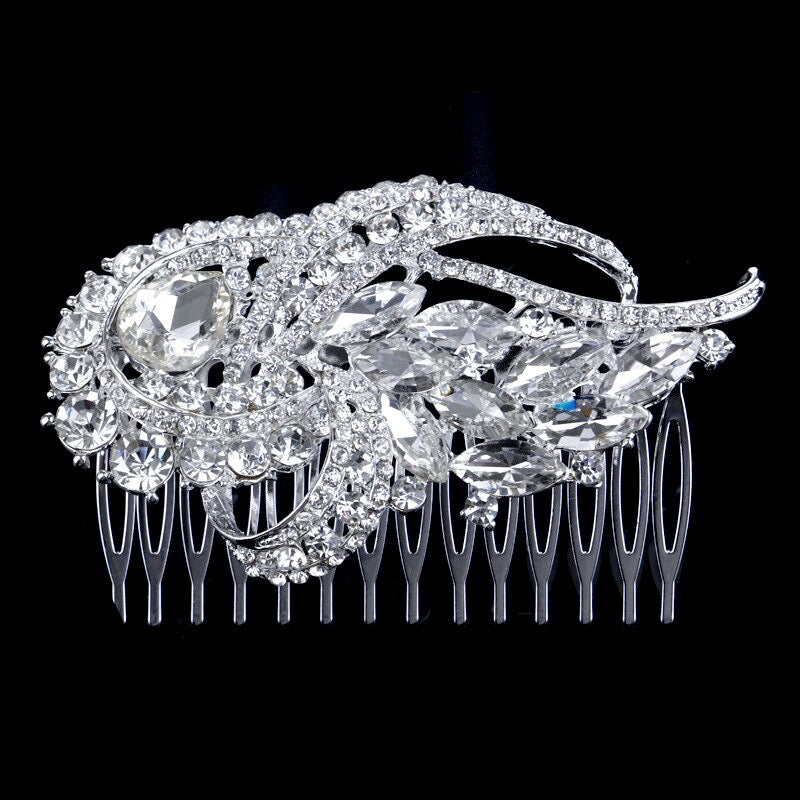 "Kimberly" - Vintage Crystal Bridal Hair Comb