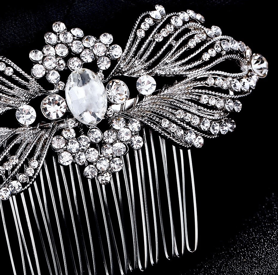 Wedding Hair Accessories - Vintage Crystal Bridal Hair Comb