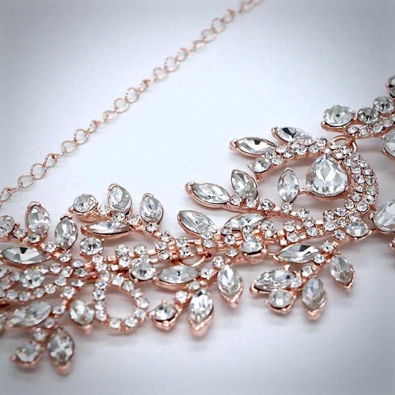 "Kiara" - Crystal Bridal Forehead Chain / Headdress