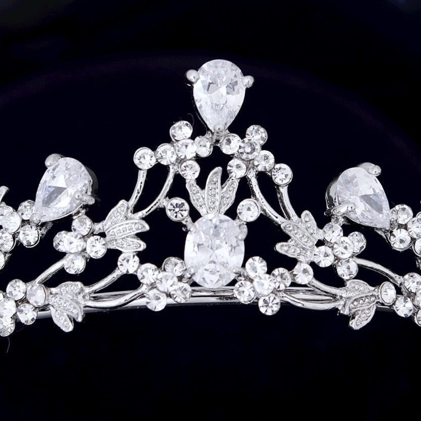 "Annelise" - Silver Cubic Zirconia Bridal Tiara