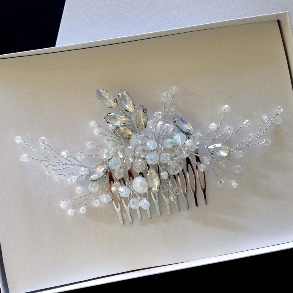 "Ada" -  Opal Bridal Hair Comb
