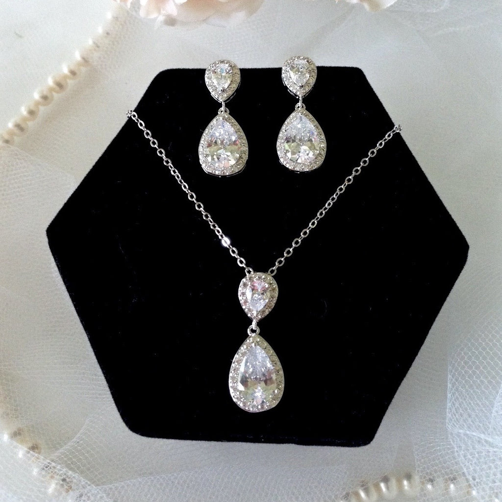 Wedding Jewelry - Cubic Zirconia Bridal Jewelry Set