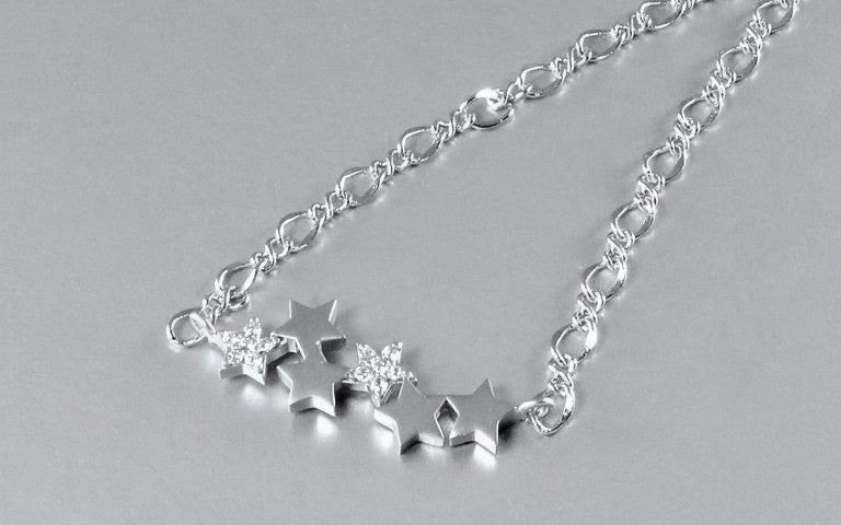 Rising Star Star Necklace Minimalist Jewelry Available in Gold and Silver