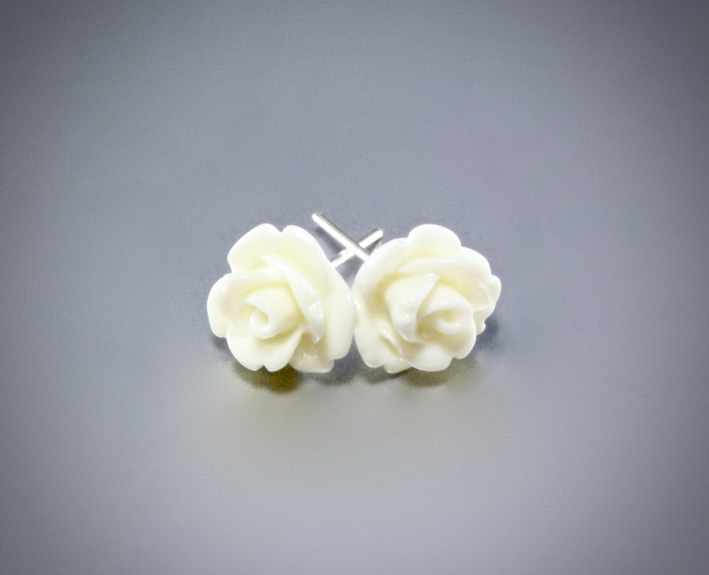 "Ava" - Flower Girl Colorful Rose Stud Earrings