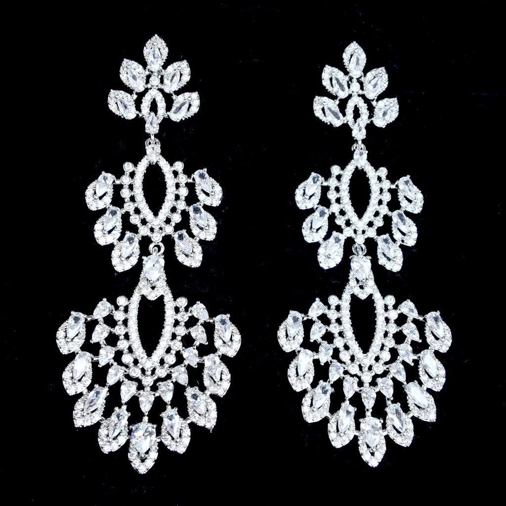 Wedding Jewelry - Luxury Cubic Zirconia Bridal Earrings