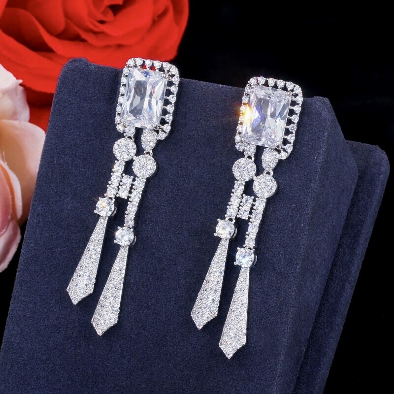Wedding Jewelry - Luxury Silver Cubic Zirconia Bridal Jewelry Set