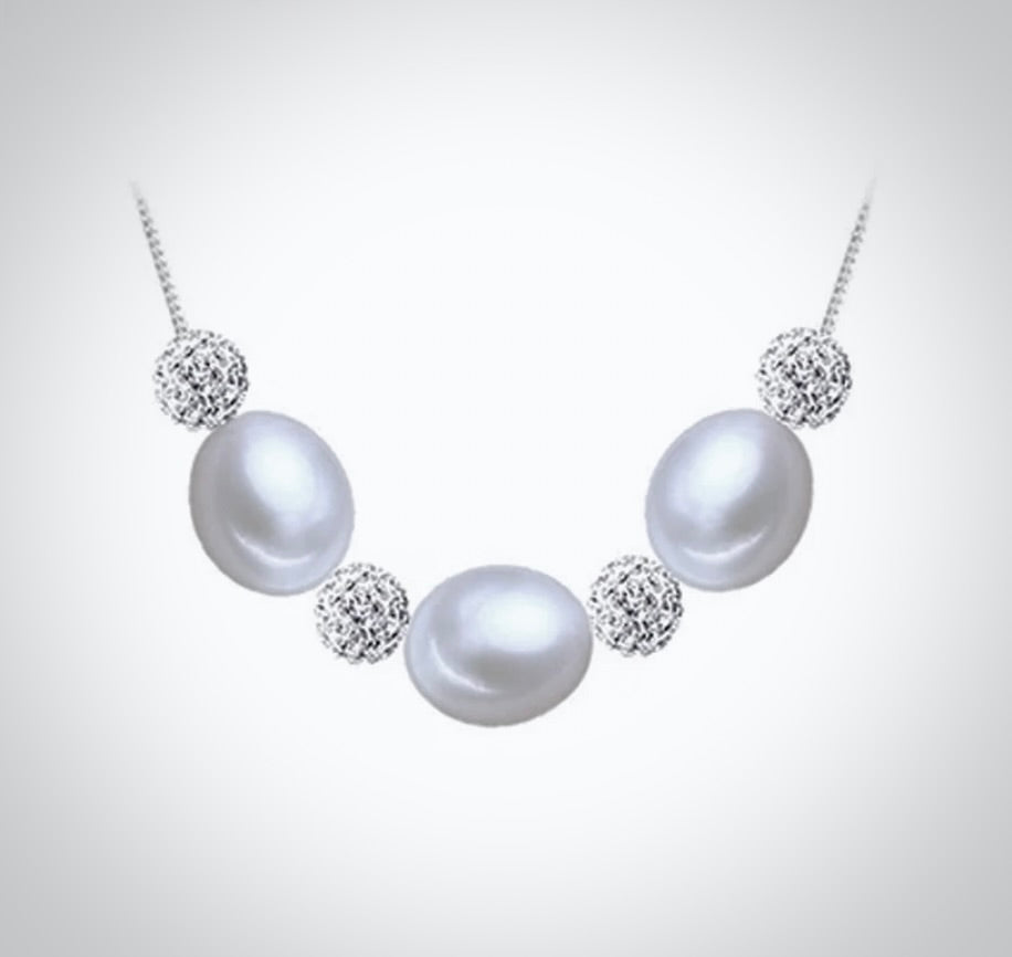 Pearl Wedding Jewelry - Sterling Silver and Natural Pearl 3-Piece Bridal Jewelry Set - More Colors