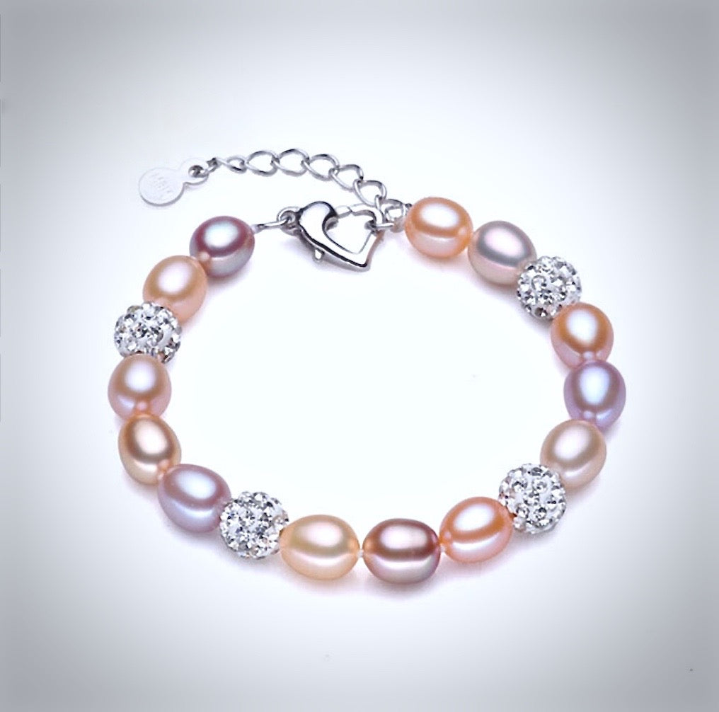 Wedding Pearl Jewelry - Multicolor Natural Pearl Bridal Bracelet