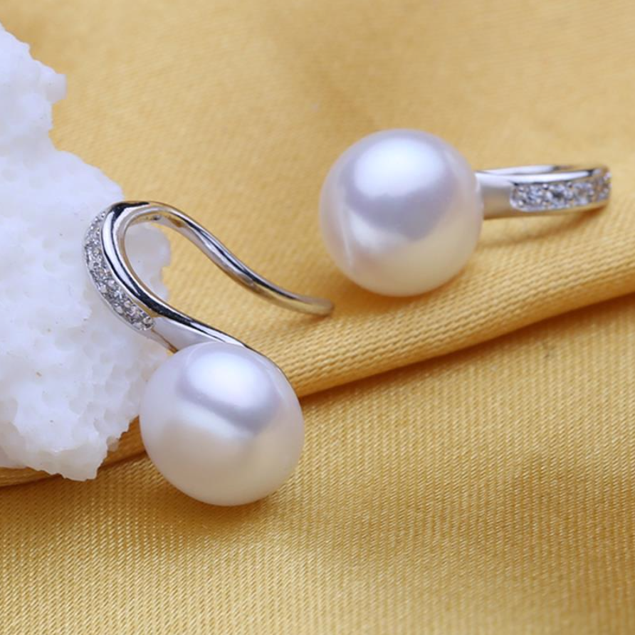 Wedding Pearl Jewelry - Freshwater Pearl Sterling Silver Bridal Earrings