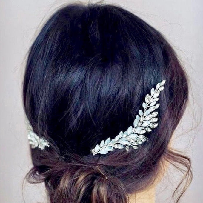 Wedding Hair Accessories -  Opal Bridal/Bridesmaid Hair Clips