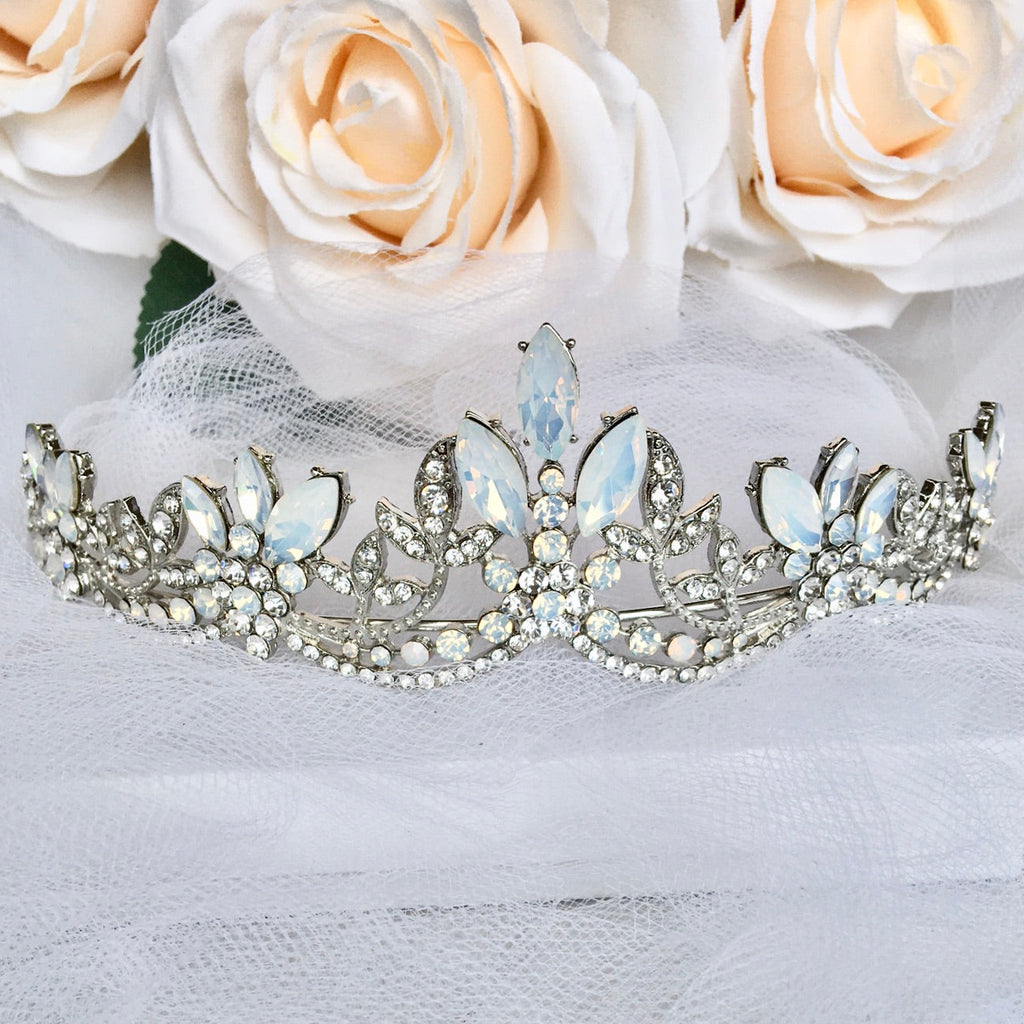 Wedding Hair Accessories - Opal Bridal Tiara - Available in Silver and Rose Gold