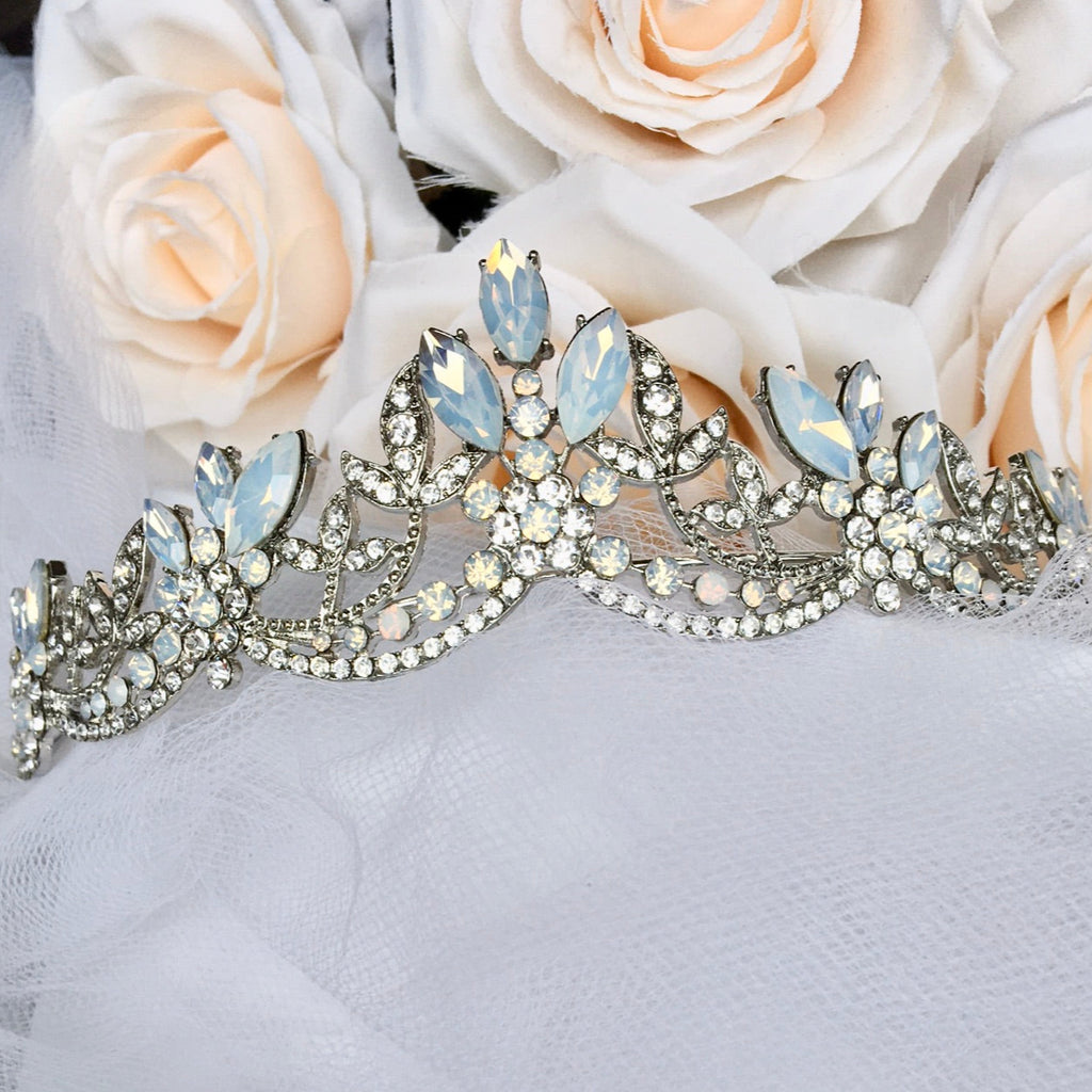 Wedding Hair Accessories - Opal Bridal Tiara - Available in Silver and Rose Gold