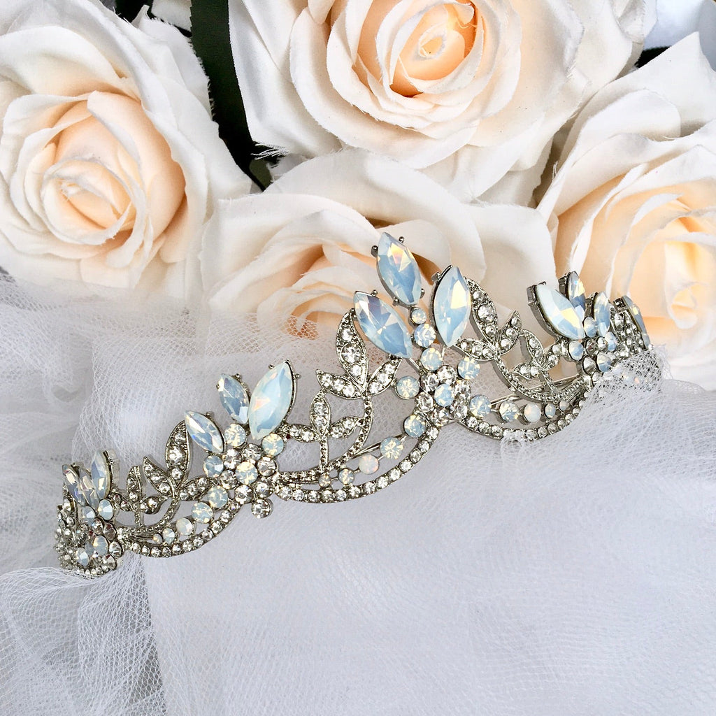 Wedding Hair Accessories - Opal Bridal Tiara - Available in Silver and Rose Gold