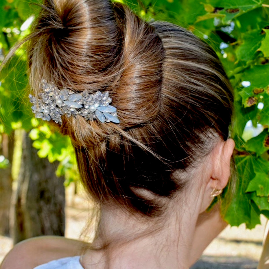 Wedding Hair Accessories -  Opal and Pearl Bridal Hair Comb