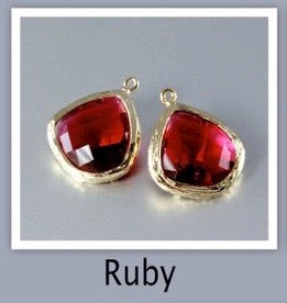 "Passion" - Red Cubic Zirconia Earrings  
