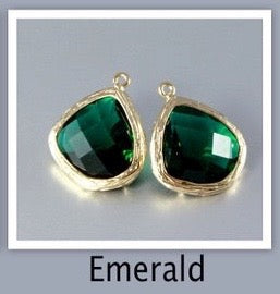 "Passion" - Emerald Cubic Zirconia Earrings  