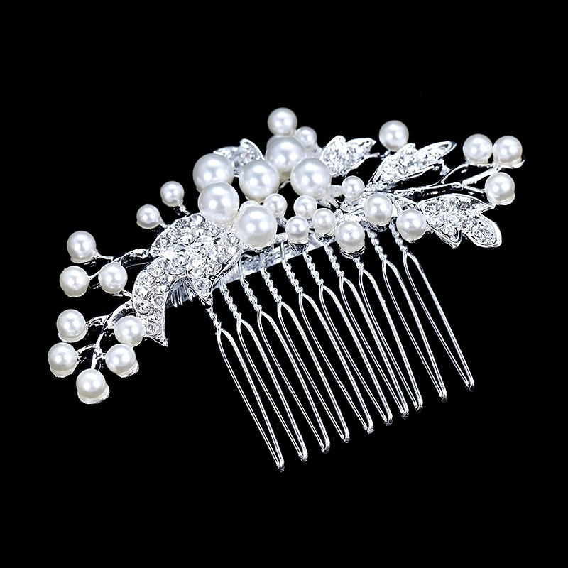 Wedding Hair Accessories - Pearl Bridal Hair Comb - Available in Gold and Silver