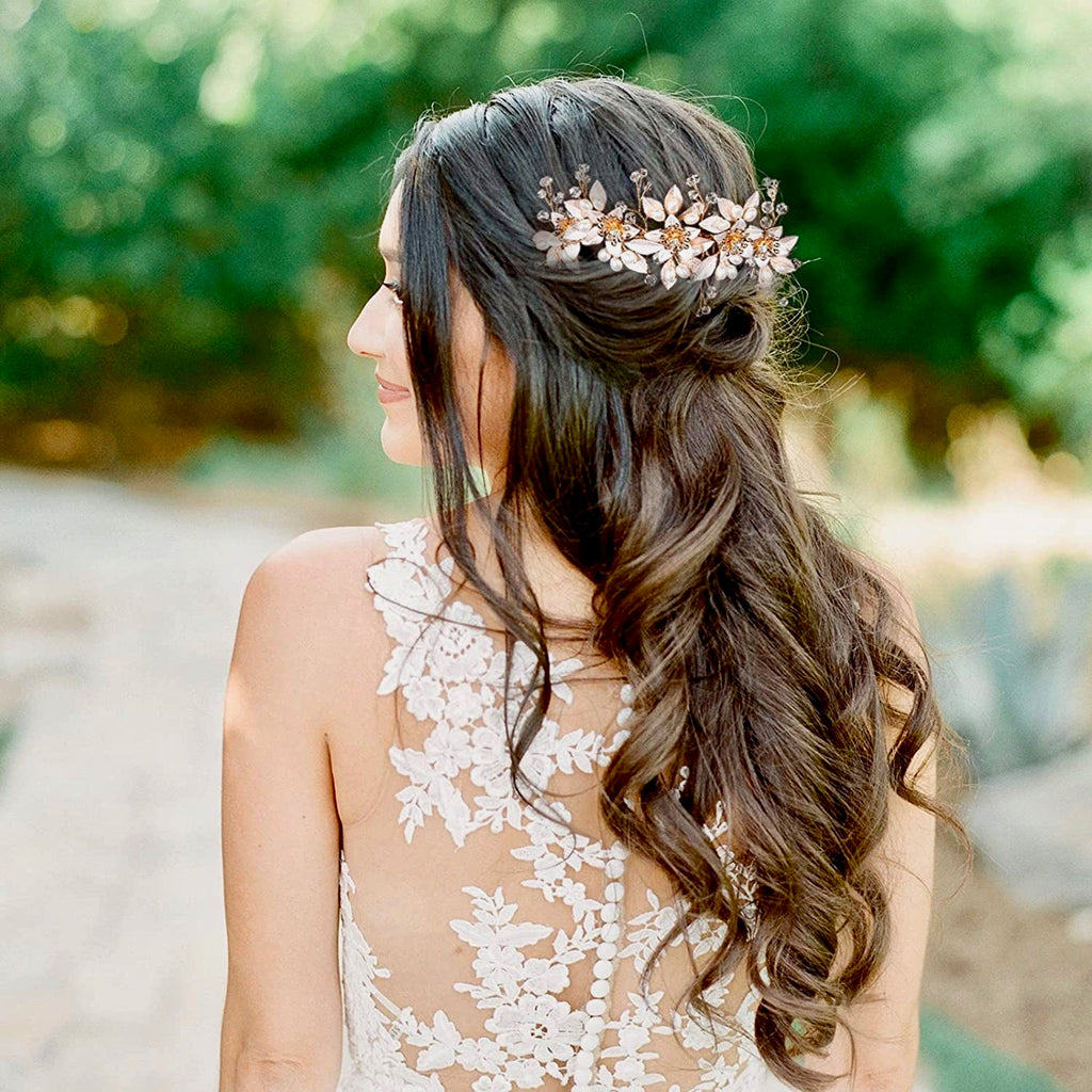 Wedding Hair Accessories - Pearl and Crystal Bridal Hair Comb - Available in Gold and Silver