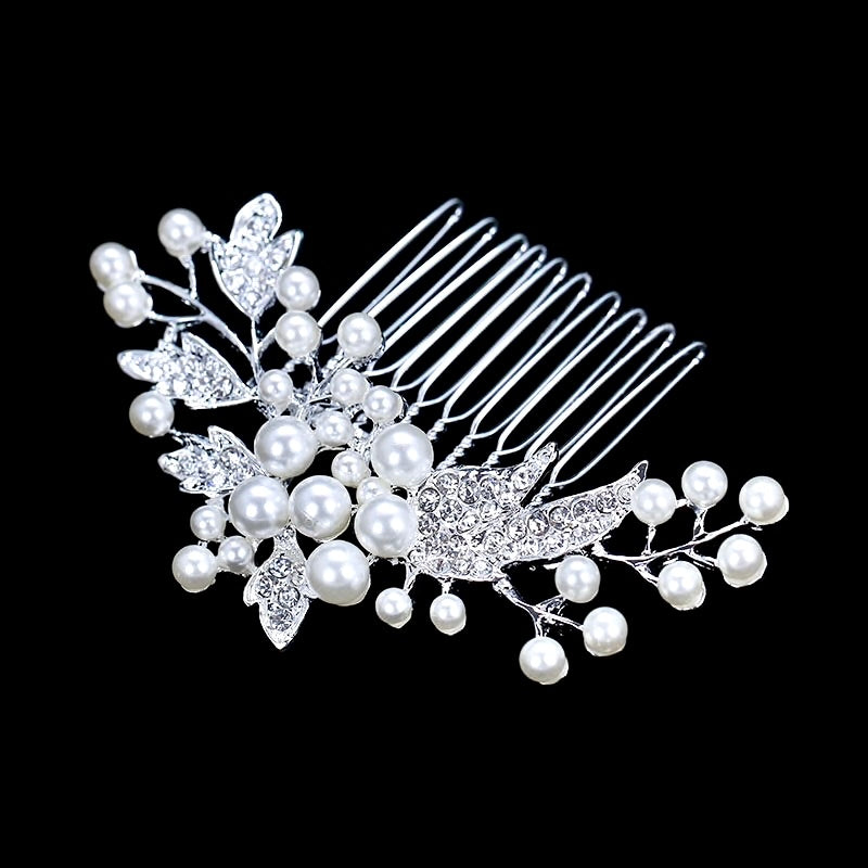 Wedding Hair Accessories - Pearl Bridal Hair Comb - Available in Gold and Silver