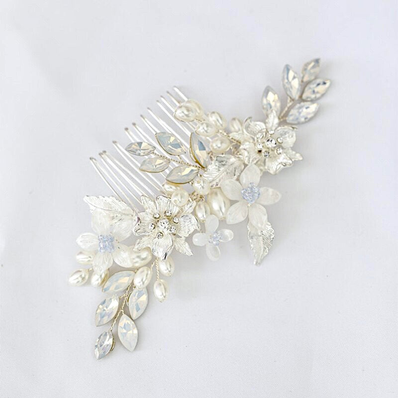 Wedding Hair Accessories - Opal Bridal Hair Comb and Pin Set