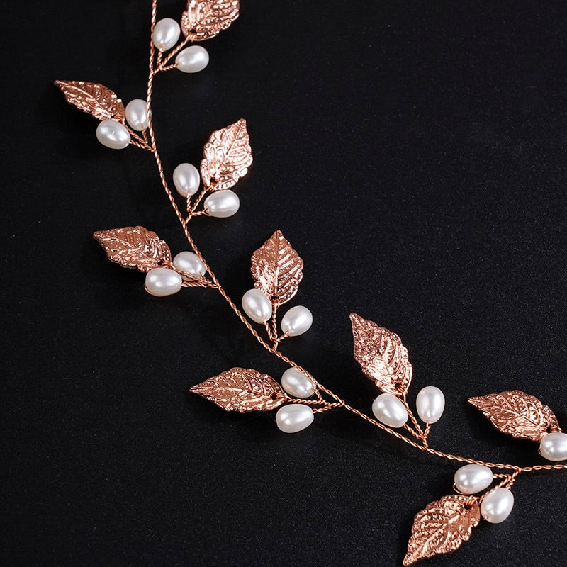 Wedding Hair Accessories - Pearl Bridal Hair Vine - Available in Silver, Vintage Rose Gold and Yellow Gold