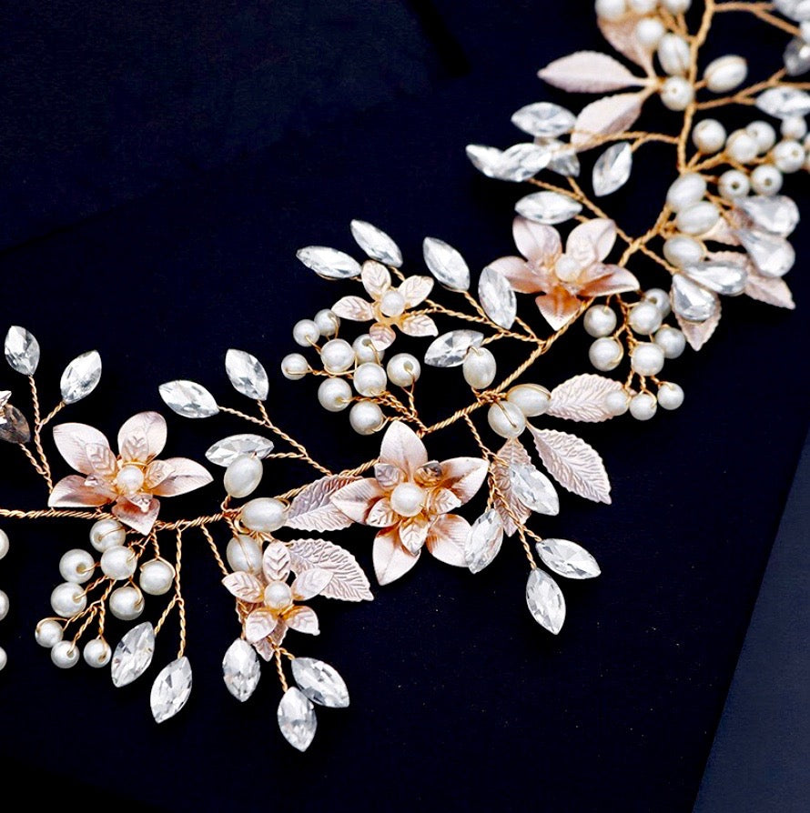 Wedding Hair Accessories - Crystal Bridal Headband / Hair Vine - Available in Silver and Gold