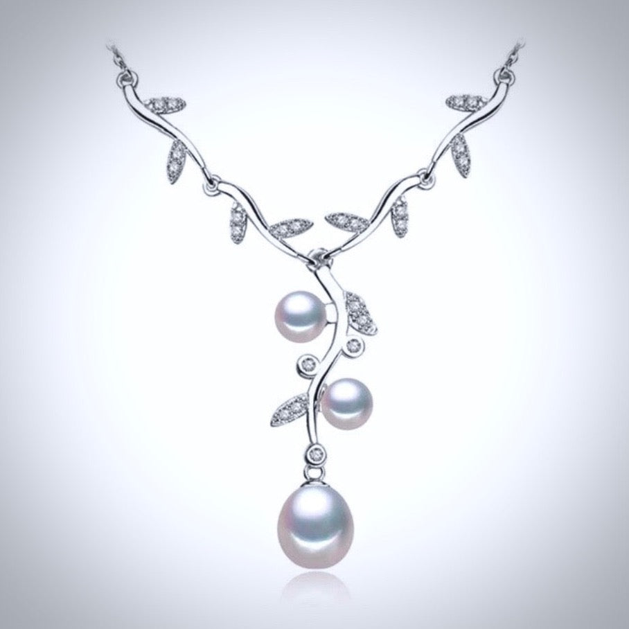 Wedding Pearl Jewelry - Sterling Silver and Natural Pearl Bridal Jewelry Set