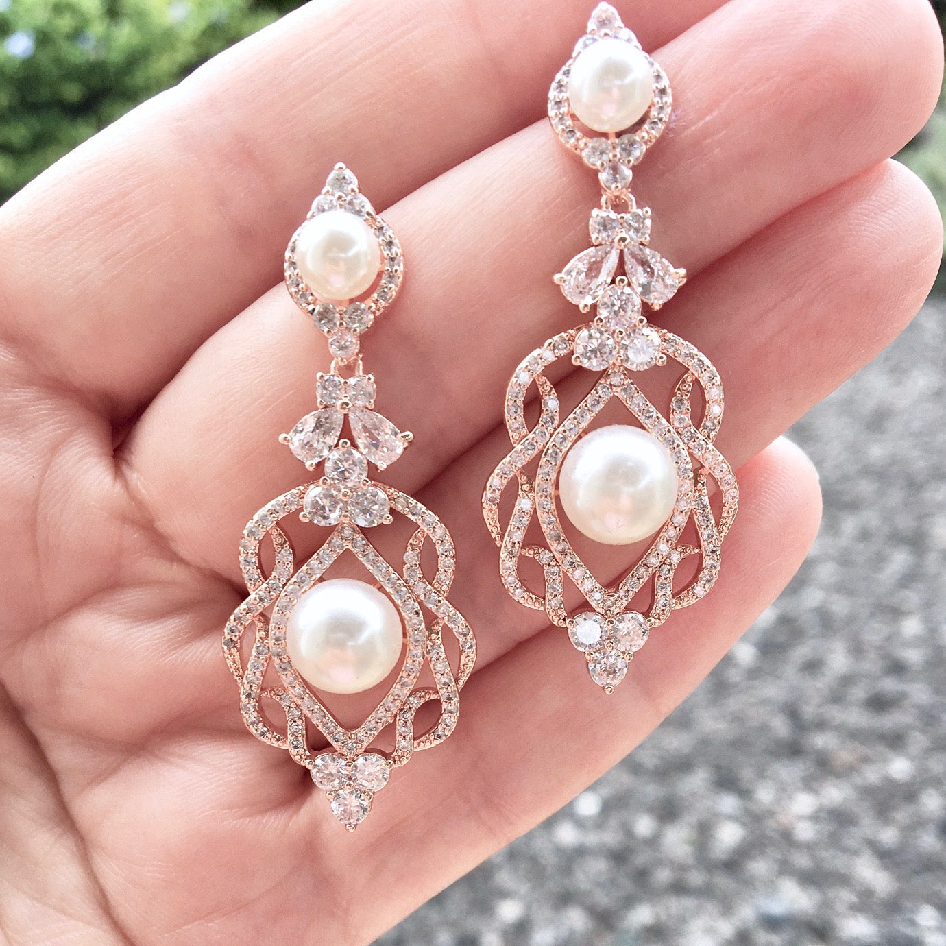 Wedding Clip On Dangle Pearl Earrings Clip On Gold Earrings