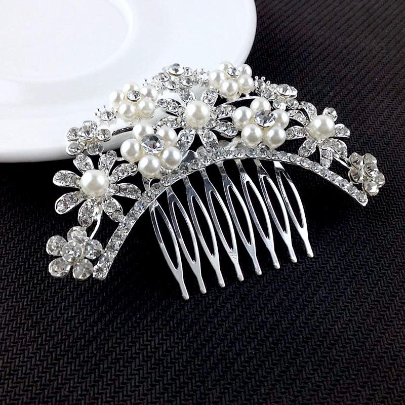 Wedding Hair Accessories - Pearl and Crystal Bridal Hair Comb