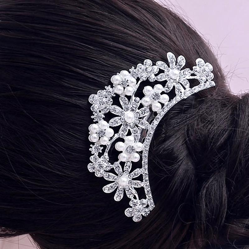 Wedding Hair Accessories - Pearl and Crystal Bridal Hair Comb