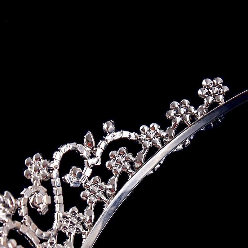 Wedding Hair Accessories - Pearl and Cubic Zirconia Bridal Tiara