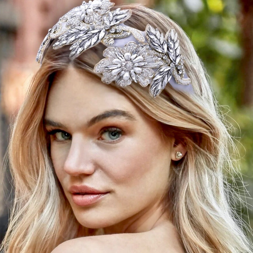 Wedding Hair Accessories - Pearl and Crystal Oversized Bridal Headband