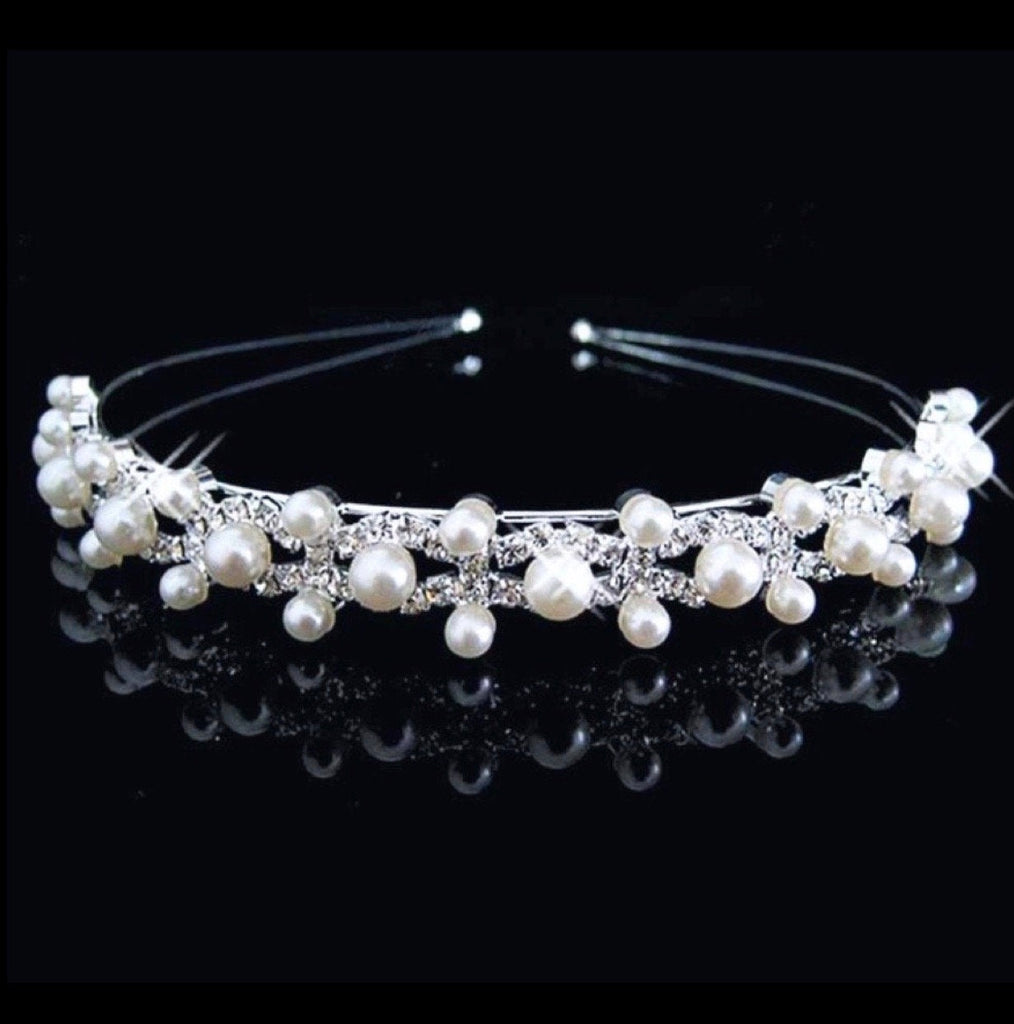 Wedding Hair Accessories - Pearl and Crystal Bridal Headband