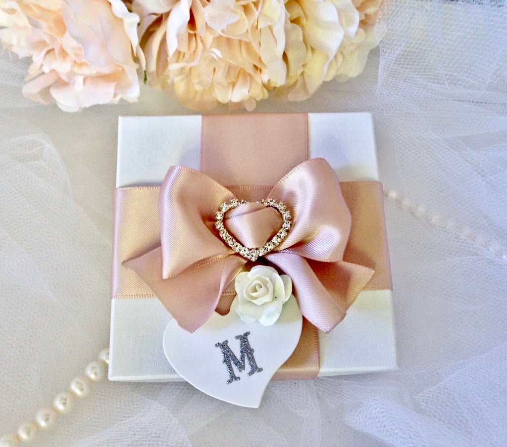 Wedding Accessories -Personalized Bridal Party Jewelry Gift Box - More Colors Available