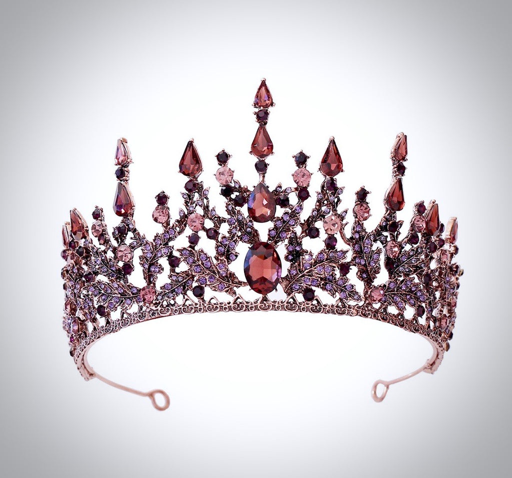 Wedding Hair Accessories - Victorian Gothic Red Bridal Tiara