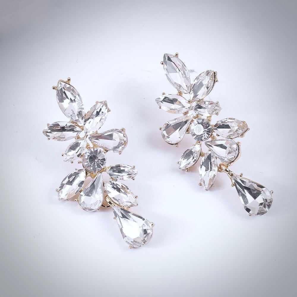 Wedding Jewelry - Rhinestone Bridal Earrings - Available in Silver and Gold