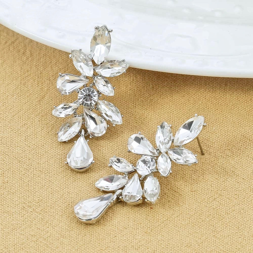 Wedding Jewelry - Rhinestone Bridal Earrings - Available in Silver and Gold